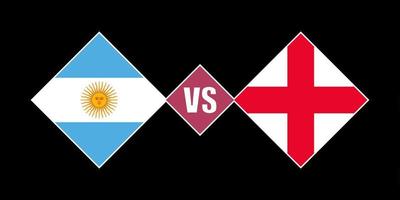 concept de drapeau argentine vs angleterre. illustration vectorielle. vecteur