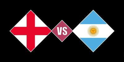 concept de drapeau angleterre contre argentine. illustration vectorielle. vecteur