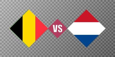 concept de drapeau belgique contre pays-bas. illustration vectorielle. vecteur
