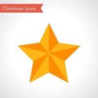étoile de Noël jaune. icône de Noël. illustration vectorielle vecteur
