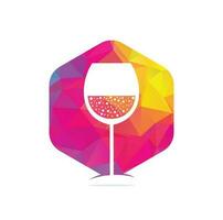 logo vectoriel d'icône de verre à vin. conception d'illustration de modèle de logo de vin.