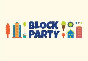 Block party vector illustration