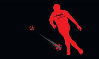 illustration que le football est une passion et un style de vie avec deux signaux manuels vecteur