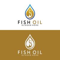 modèle d'illustration vectorielle de logo d'huile de poisson. vecteur