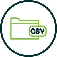 conception d'icône de vecteur de fichier csv