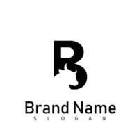 b logo abstrait design créatif vecteur