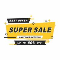 vecteur de promotion super vente 50% de réduction