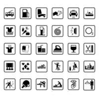 ensemble vectoriel d'icônes avec divers symboles