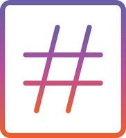 conception d'icône de vecteur de hashtag