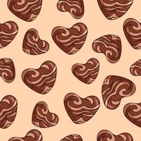 chocolats, pain d'épice en forme de cœur. La Saint-Valentin. vecteur