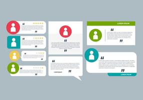 Vecteur d'interface utilisateur de témoignage gratuit