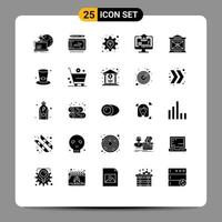 pack d'icônes vectorielles stock de 25 signes et symboles de ligne pour les éléments de conception vectoriels modifiables de développement réel wacom immobilier vecteur