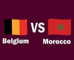 belgique et états unis drapeau ruban avec noms symbole conception europe et afrique football final vecteur pays européens et africains équipes de football illustration