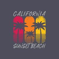 typographie d'illustration californienne. parfait pour la conception de t-shirt vecteur