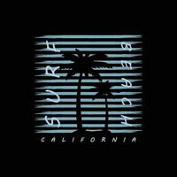 typographie d'illustration californienne. parfait pour la conception de t-shirt vecteur