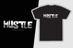 conception de t-shirts et de vêtements hustle vecteur