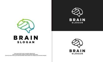 illustration de logo graphique vectoriel du logo du cerveau, du nerf neuronal ou de l'inspiration de conception de logo d'algues