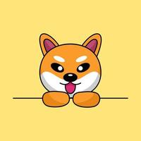 illustration vectorielle de premium animal chien shiba mignon vecteur