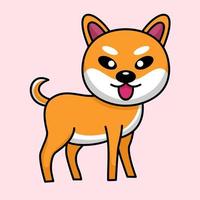 illustration vectorielle de premium animal chien shiba mignon vecteur