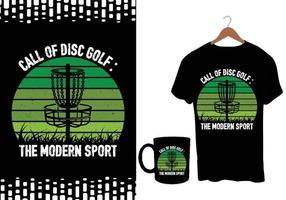 conception de t-shirts de vecteur de golf de disque