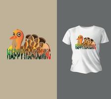 conception de t-shirt de vecteur de joyeux thanksgiving day, prêt à imprimer pour les vêtements, les affiches et les illustrations. vecteur de t-shirt moderne, simple et lettrage.