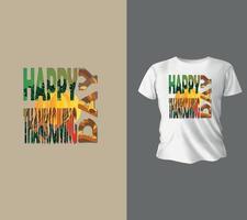 conception de t-shirt de vecteur de joyeux thanksgiving day, prêt à imprimer pour les vêtements, les affiches et les illustrations. vecteur de t-shirt moderne, simple et lettrage.