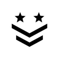 modèles de conception de symbole d'icône de rang militaire vecteur