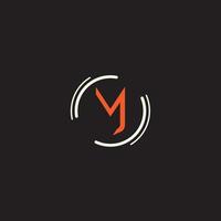 logo texte mj vecteur