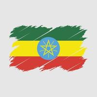 brosse drapeau éthiopie vecteur