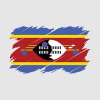 brosse drapeau swaziland vecteur