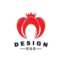 logo d'oeuf, conception de ferme d'oeufs, logo de poulet, vecteur de nourriture asiatique