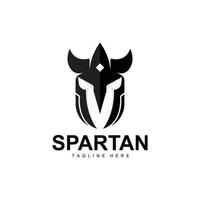 logo spartiate, vecteur de costume de casque de guerre, icône d'armure barbare, viking, conception d'ajustement de gym, fitness