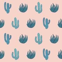 motif de cactus doodle vecteur