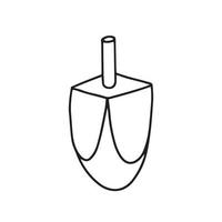 vecteur doodle dreidel ou draydl hanukkah symbole illustration