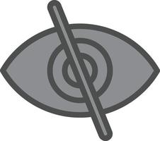 conception d'icône de vecteur de barre oblique oculaire