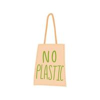 style plat de sac écologique. sac écologique sans plastique vecteur