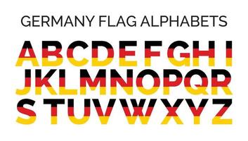 allemagne drapeau alphabets lettres a à z logos de conception créative vecteur