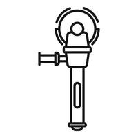 vecteur de contour d'icône d'outil de scie électrique. chaîne d'alimentation