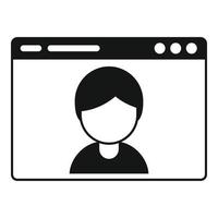 vecteur simple d'icône vidéo en ligne. direct