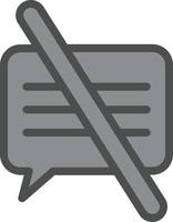 conception d'icône de vecteur de barre oblique de commentaire