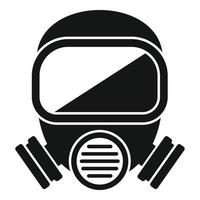vecteur simple d'icône de masque à gaz chimique. air toxique
