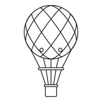 icône de ballon à air hélium rétro, style de contour vecteur