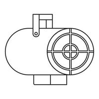 icône de pistolet à air chaud, style de contour vecteur