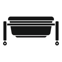vecteur simple d'icône de pot de bain de pieds. massage spa