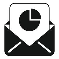 vecteur simple d'icône de courrier de marché de segment. graphique cible