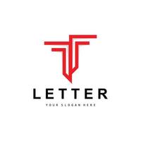 logo de lettre t, vecteur de style lettre moderne, conception adaptée aux marques de produits avec lettre t