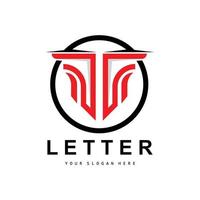 logo de lettre t, vecteur de style lettre moderne, conception adaptée aux marques de produits avec lettre t