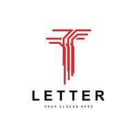 logo de lettre t, vecteur de style lettre moderne, conception adaptée aux marques de produits avec lettre t