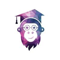 création de logo vectoriel singe. création vectorielle de logo de singe mignon.