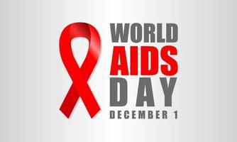 illustration vectorielle. journée mondiale du sida. Affiche de la journée mondiale du sida du 1er décembre. vecteur